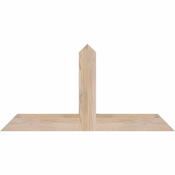 Ekena Millwork Portland Smooth Timber Gable Bracket, Douglas Fir, 36"W x 18"H x 1 1/2"D x 3 1/2"F, 12/12 Pitch GBW036X18X0204POR00SDF - main